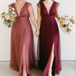 Revelry Cora Tulle Dress Size 18 Rust petite